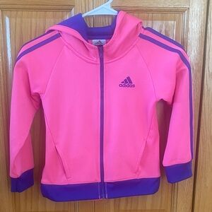 Adidas Bright Pink Jacket with Purple Trim